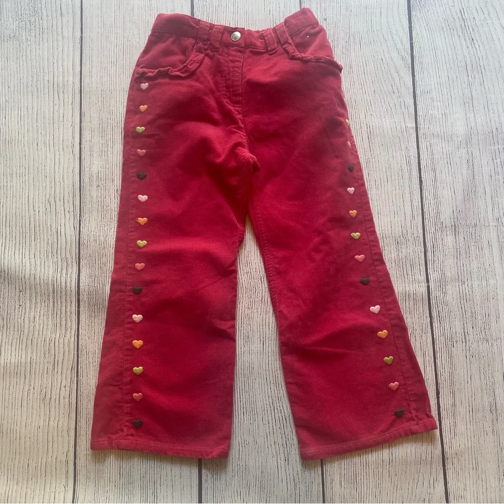 Gymboree Pink Heart Corduroy Pants Size 4T